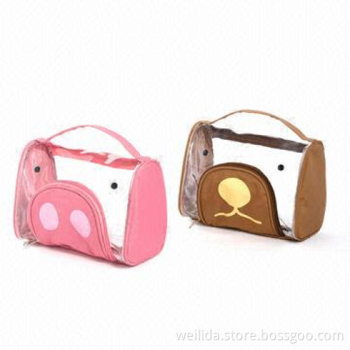 PVC Cosmetic Bags, Measuring 12.5 x 5.5 x 27.5cm, Customized Logos are Accepted